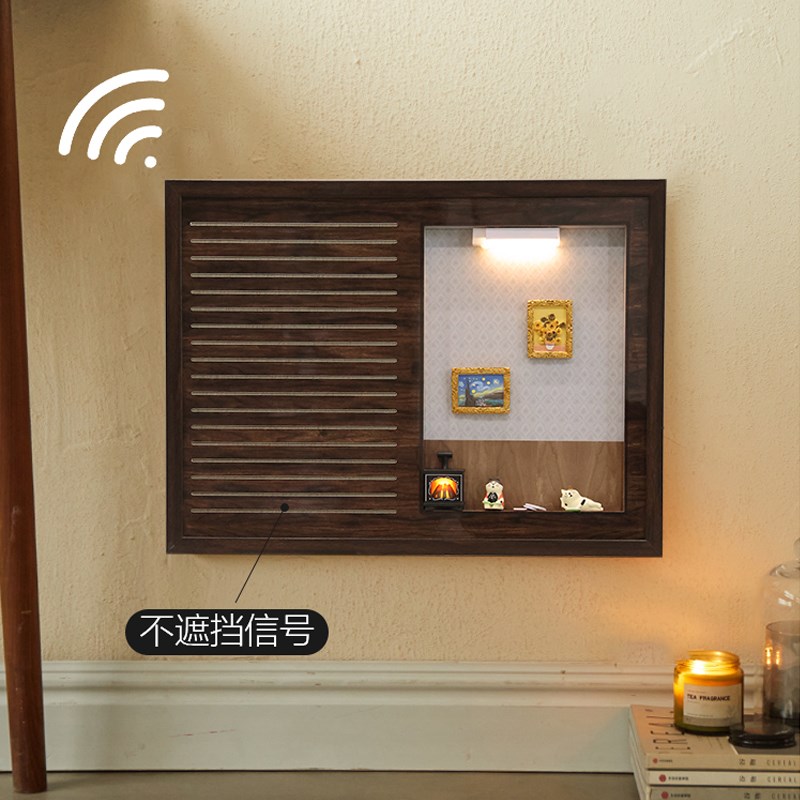 diy磁吸弱电箱遮挡装饰盖板电表箱壁画多媒体光纤网线盒改造挂画