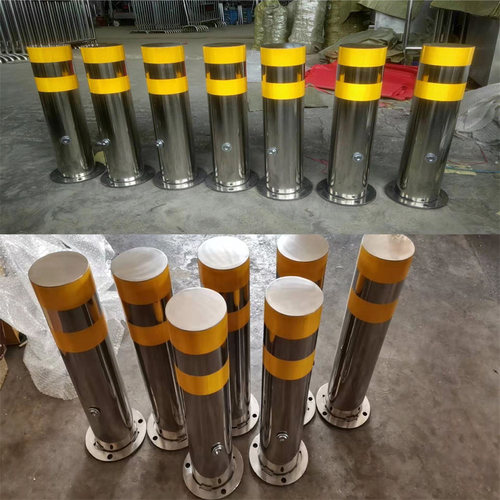 不锈钢活路桩固定预埋式新款可拆卸加厚隔离柱挡车路障反光警示柱
