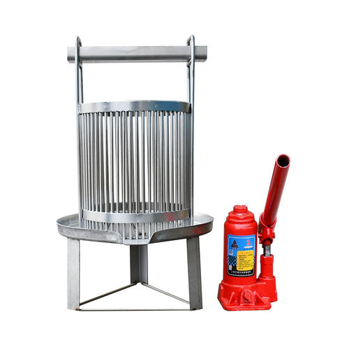 不锈钢压蜜机千斤顶型榨蜡机小型家用手动土蜂蜜榨汁糖酒送过滤网