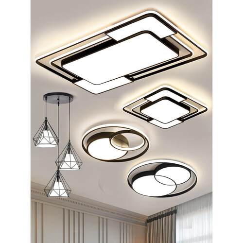 中山灯具LED吸顶灯2025新款客厅卧室灯简约现代全屋智能套餐灯具