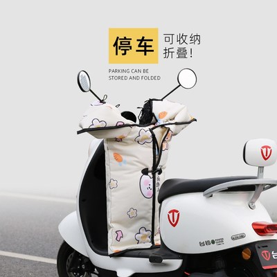 电动车挡风被冬季加绒加厚冬款双面防水电瓶摩托雅迪爱玛专用春秋