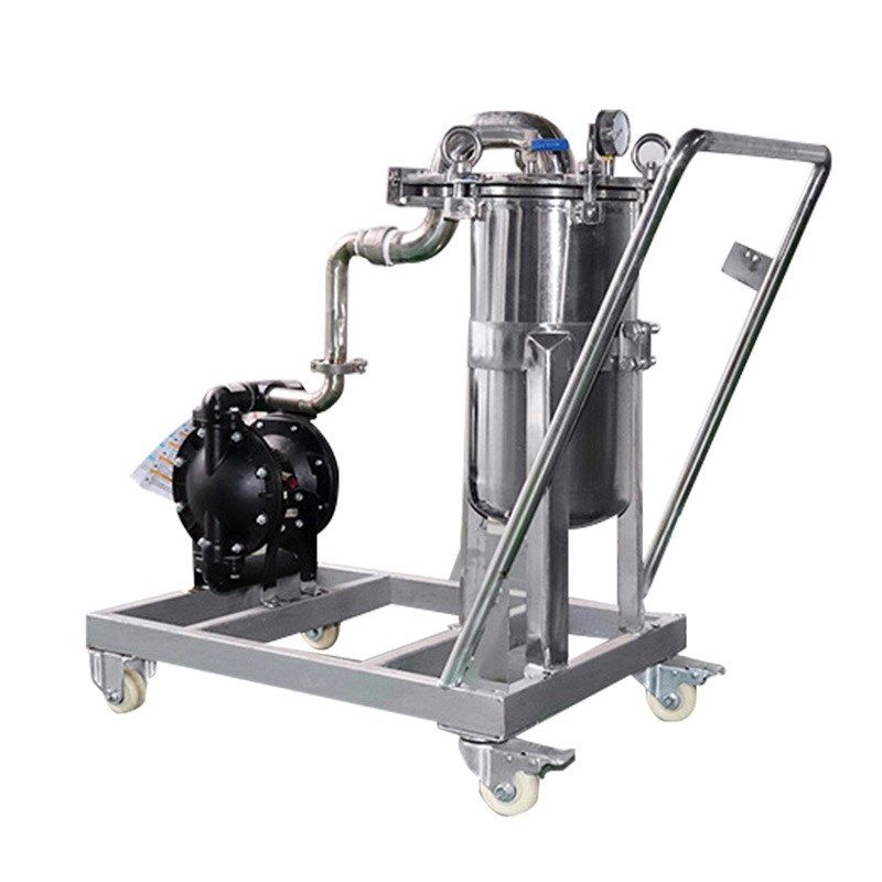 不锈钢过滤器厂家 多功能移动袋式过滤器 乳胶漆袋式过滤机可定