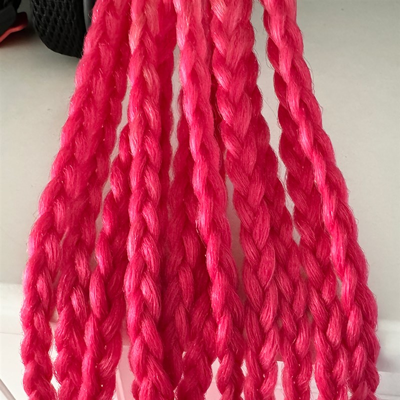 日系头盔装饰品脏辫辫子机车摩托电动外卖骑手头盔装饰炫酷彩辫子