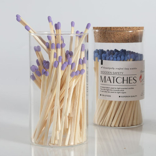 香薰蜡烛专用长火柴10cm加长瓶装老式彩头艺术雪茄点火点烟器工具