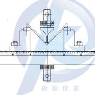 塑料三点弯曲试验夹具碳纤维材料弯曲辅具跨距300mm/200mm压头R5