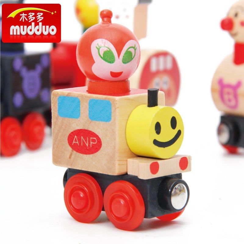 面包超人木制磁性拖拉小火车 儿童趣味木偶玩具可搭配轨道积木2岁,玩具/童车/益智/积木/模型,其它玩具,淘宝优惠券,粉丝福利购,淘宝优惠卷