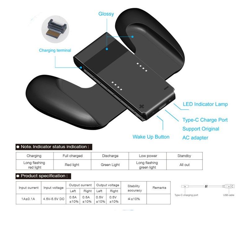 Switch Joy-Con小手柄充电手把握把 NS游戏手柄支架握把