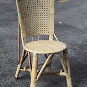 客家人物质文化遗产老手艺人整体纯手工制作藤编椅茶室办公主人凳