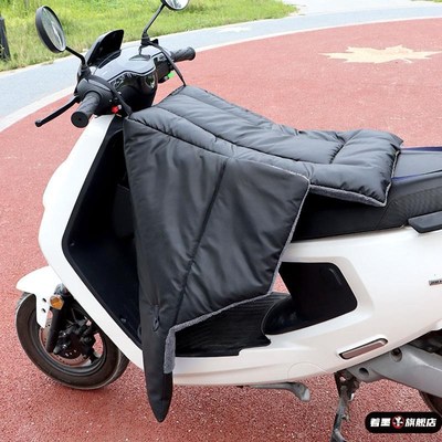 踏板摩托车挡风被电动车PU皮革冬季分体式电摩摩托电瓶加厚加绒