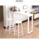 红酒桌子轻奢客厅吧台桌白色家用靠墙餐桌椅高脚桌多功能长条窄桌