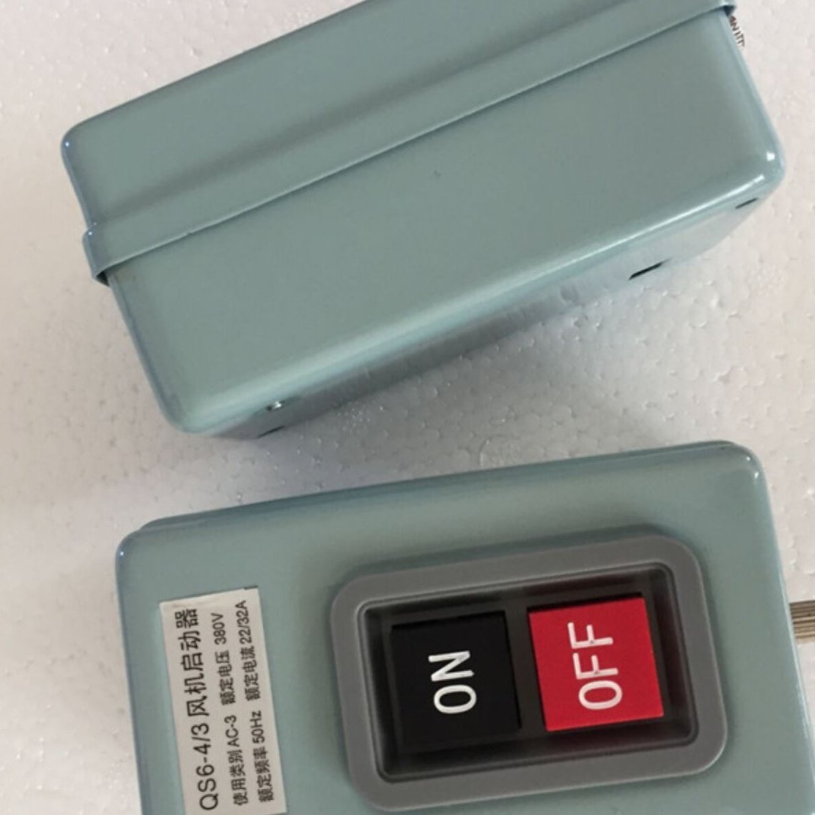电磁启动器风机手动磁力起动器QS6-4/3 5/3 露出式按钮开关保护器