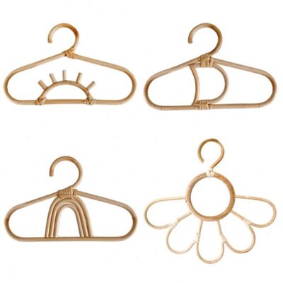 Rattan Wall Hooks Sun/Moon/Sunflower/Rainbow Kids Garments O