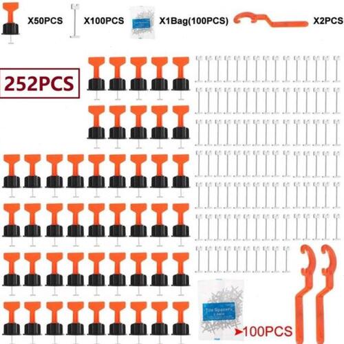 252Pcs Reusable Tile Leveling System Level Wedges Tile Space