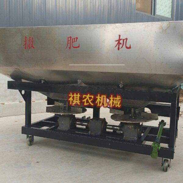 大型不锈钢撒肥机双圆盘施肥机四轮拖拉机后置三点悬挂扬肥器