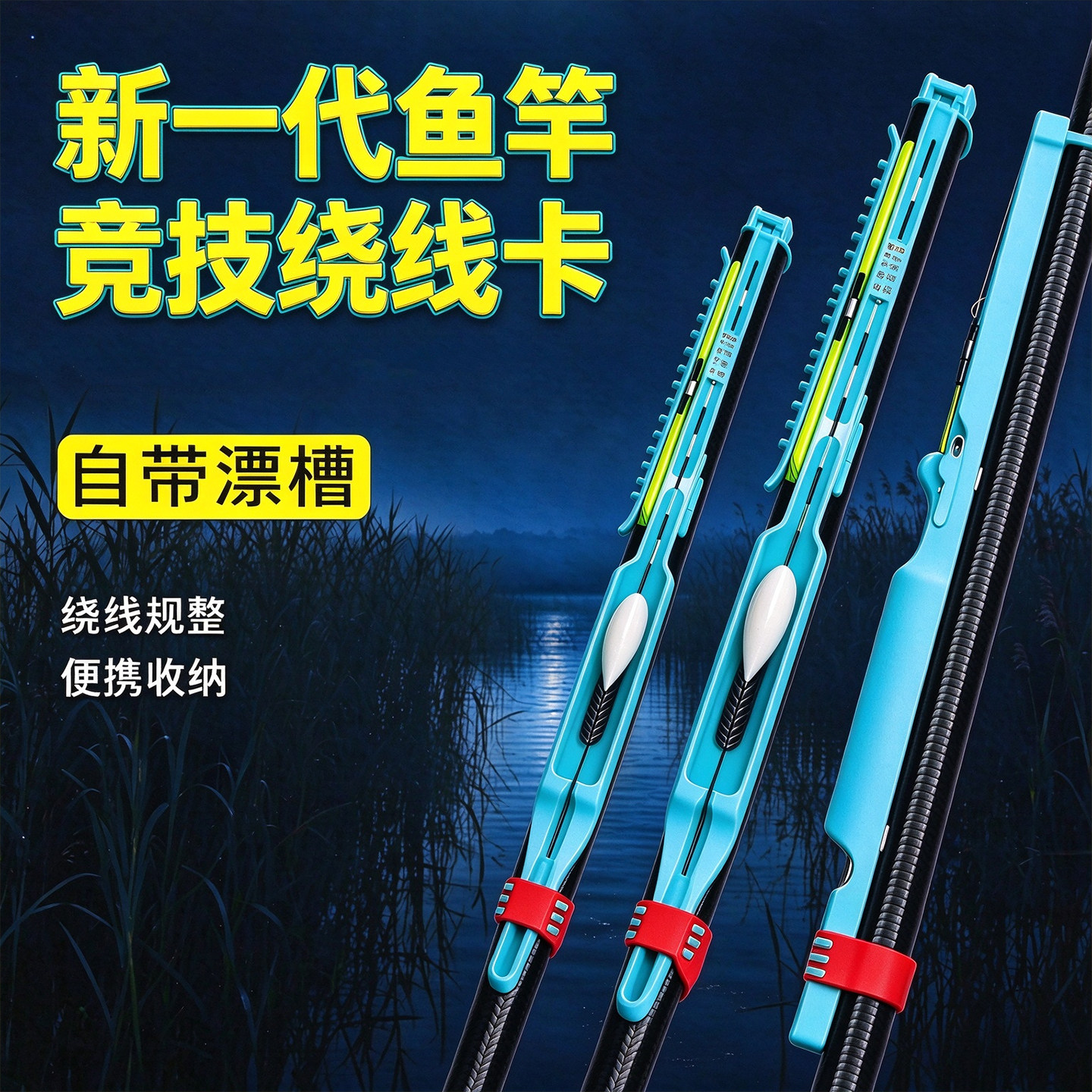 鱼竿加长快速收线器鱼漂前堵