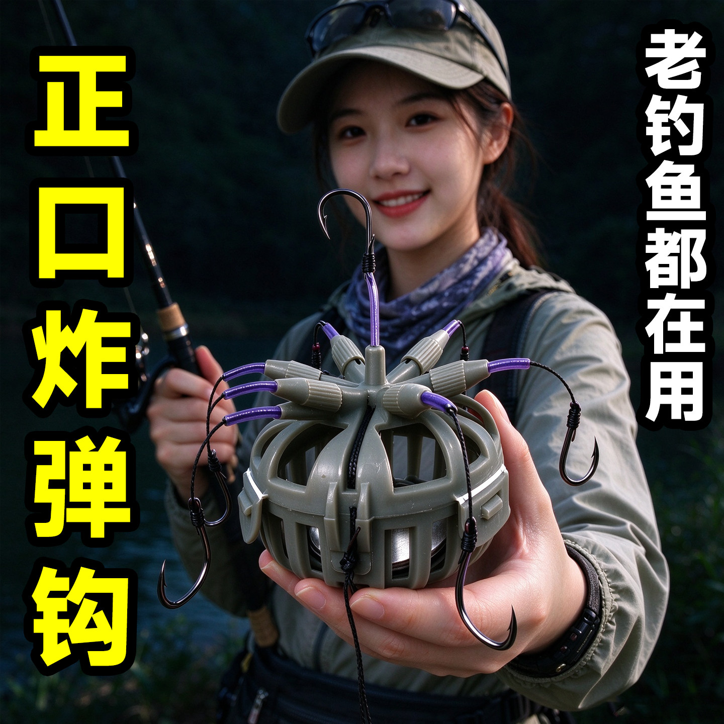 正口可调钩尖爆炸钩翻板钩爆护