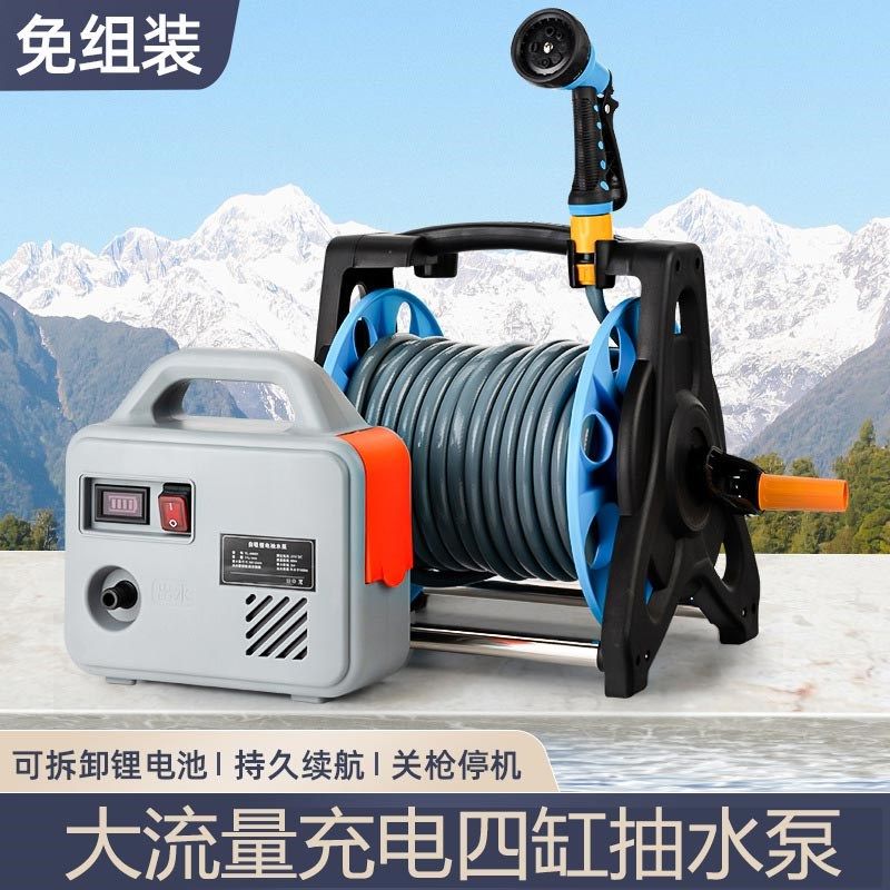 抽水泵家用水井农村菜园灌溉浇花充电H式自动户外自吸泵增压小型