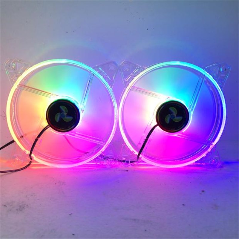 机箱风扇 c水晶透明彩光G机箱风扇大4PI接口不支持神光同步工包