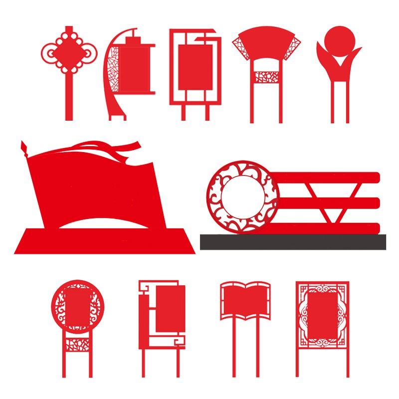 社会主义核心价值观标牌不锈钢立式景观雕塑V宣传栏广告牌