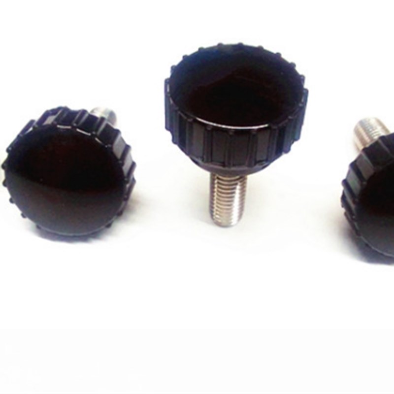 50头国标电木黑色直纹圆把手螺丝/镀镍手柄螺丝M12*16/20/25-50