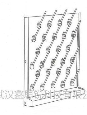 实验室塑料滴水架 灰色 27杆 55*40*12cm 单面可调滴水架试剂架