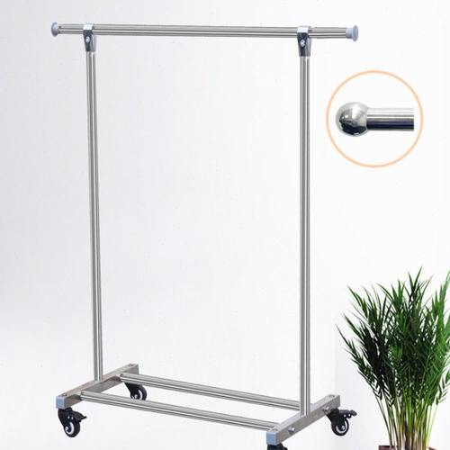 移动单杆晒衣架被子304不锈钢晾衣架置地阳台挂衣架伸缩衣杆定制