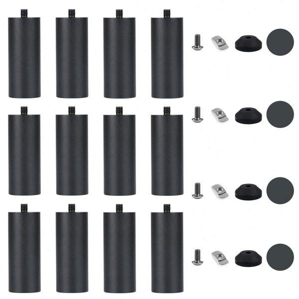雕刻机配件 金属圆柱垫高支撑脚架带软垫 激光雕刻机辅助增高