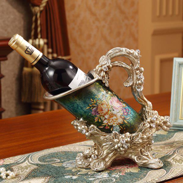 欧式红酒架 葡萄酒架 酒柜摆件 奢华高档红酒托树脂创意工艺品