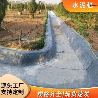 新型水泥毯浇水固化鱼塘护坡河道水渠毯水泥加厚厂家