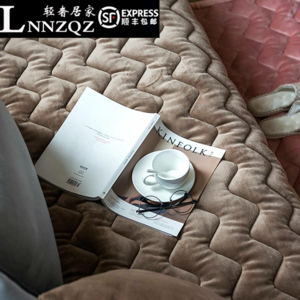 LNNZQZ四季通用毛绒沙发垫客厅卧室日韩简约防滑沙发罩巾套飘窗垫