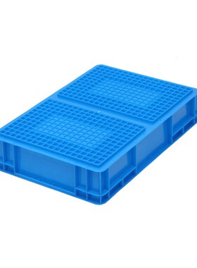 E4611物流箱加厚周s转箱长方形灰色胶箱储物过滤箱大号箱子带盖