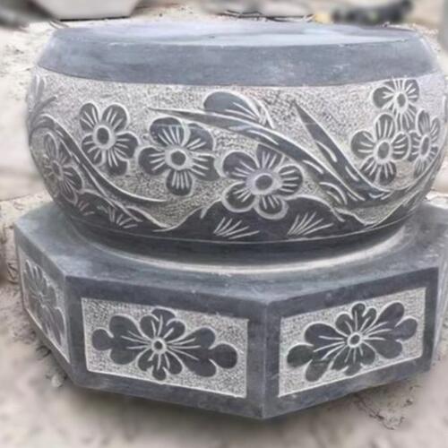 石墩子底座仿古柱顶柱基石柱墩石筑基石柱础石木柱石鼓底座包柱石