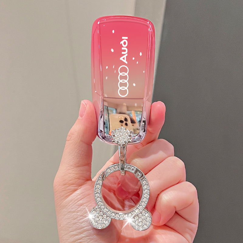 适用于奥迪A4L钥匙套Q5L汽车A5壳A6L A3 Q3 Q2L新A7L女q4etron扣