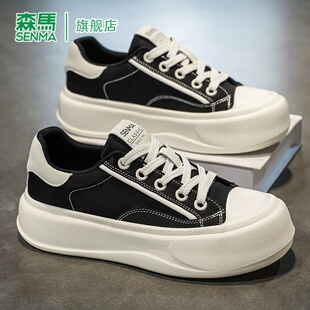 森马男鞋春季2026新款潮流百搭男士板鞋软底透气帆布运动休闲鞋子