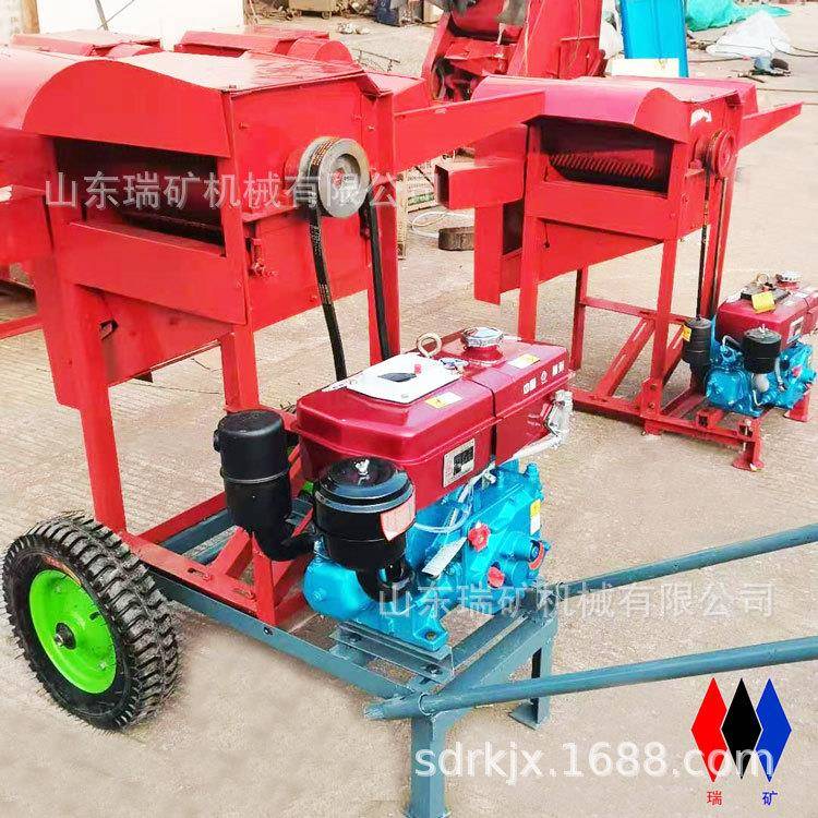 40型小麦黄豆脱粒机家用高粱打谷机电动水稻脱粒机平顶稻麦脱粒机