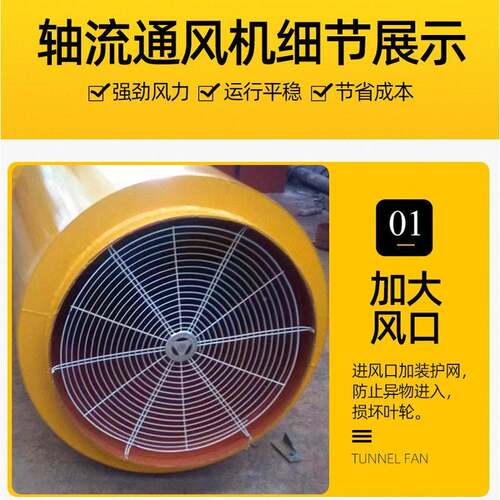 矿VHQ用通风流换气低噪铜电.机轴风 FD-NO8/55KW*2对旋轴机流通风