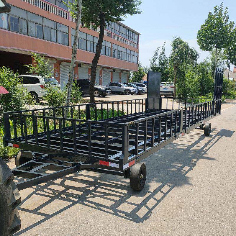 重型低栏式平板运输底部镂空大型器械工具搬运车仓库货物转运挂车