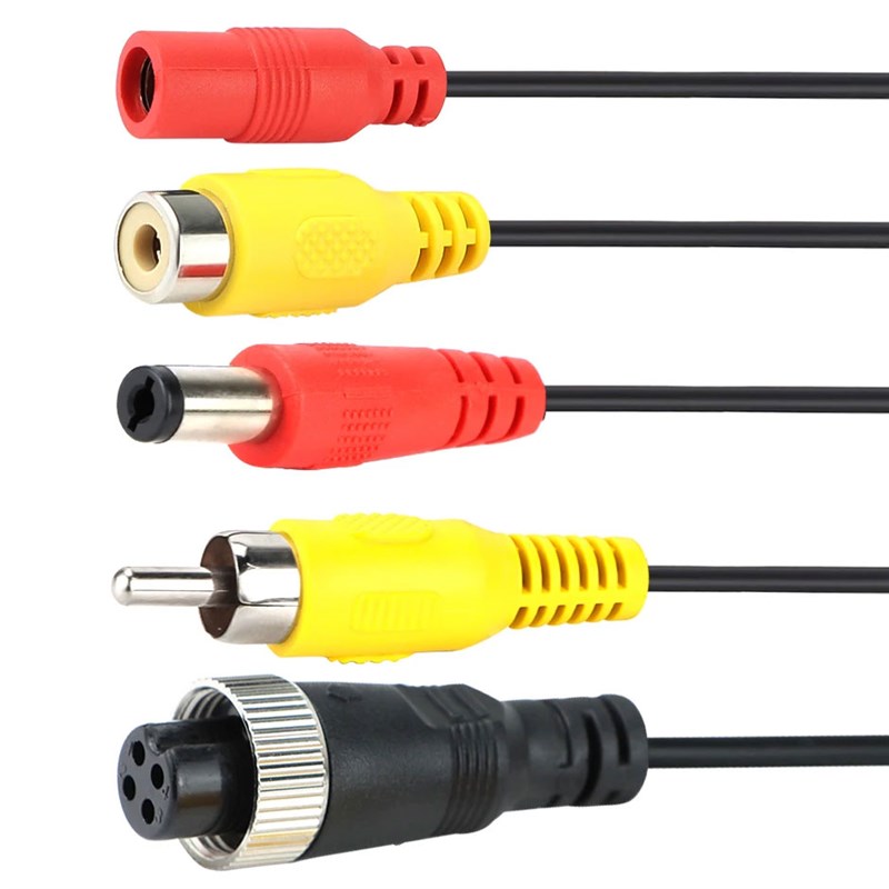 航空头转莲花头/多电缆插头适配器转换器适用于汽车摄像头监视器