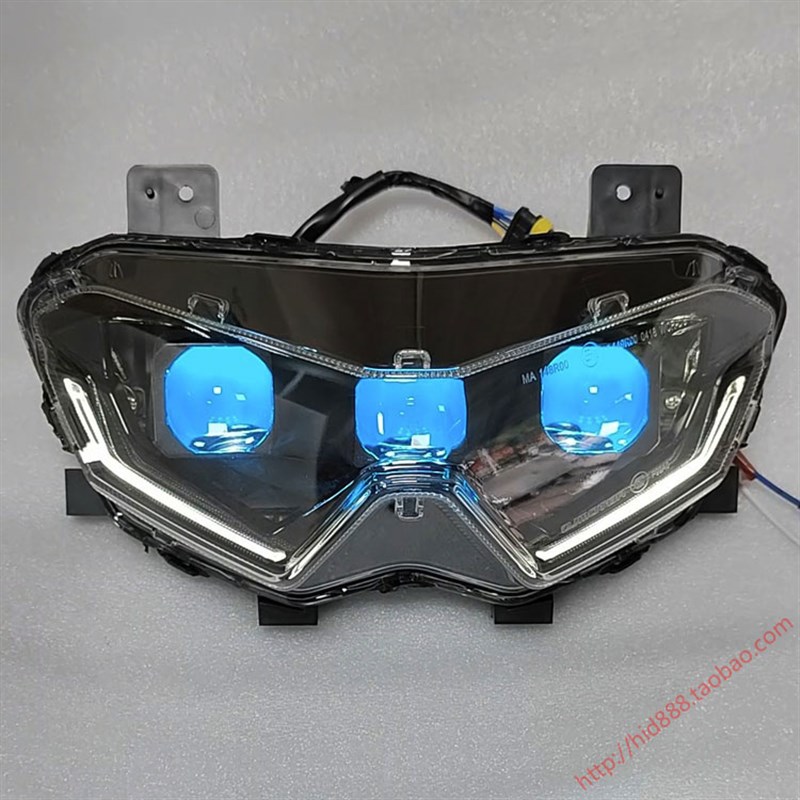 适用于金鹏BJ500-5H前大灯前照灯TRK552X大灯总成改装LED双光透镜