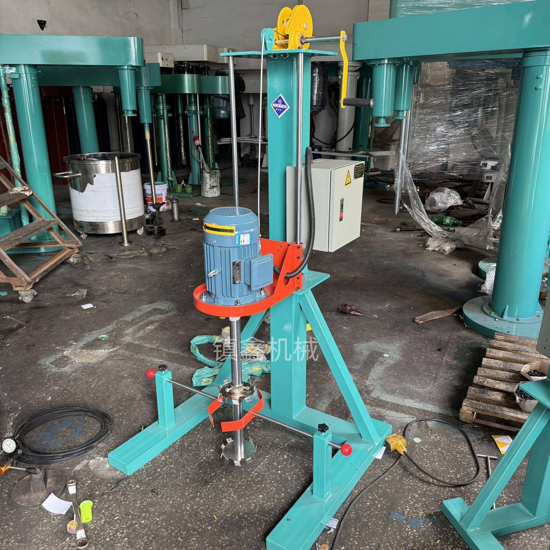经济实用操作简便涂料胶水分散机螺旋桨叶搅拌机高速调色机