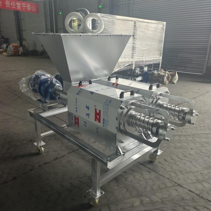 不锈钢斜筛干湿分离机养殖场固液分离机猪粪挤干机牛粪干湿分离机