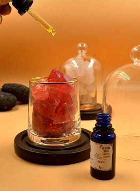 卧室香薰金钟罩水晶矿香石石香薰玻璃玻璃摆件家用车载 玻璃香薰