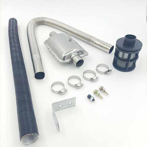 驻车加热器配件排气导管波纹圆管60cm120CM消音器空滤电加热