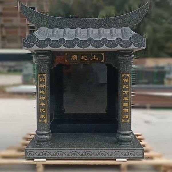 石头土地公庙小庙户外伯公石龛石雕土地庙土地婆财神社公社婆庙