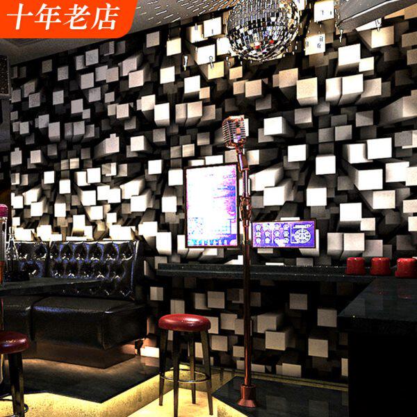 KTV专用闪光墙纸 3D立体酒吧歌厅舞厅装修科技感台球厅背景墙壁纸