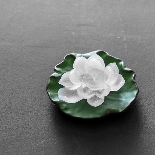 一笑间|莲花香插线香插香座家居禅意摆件琉璃香炉车内车载饰品