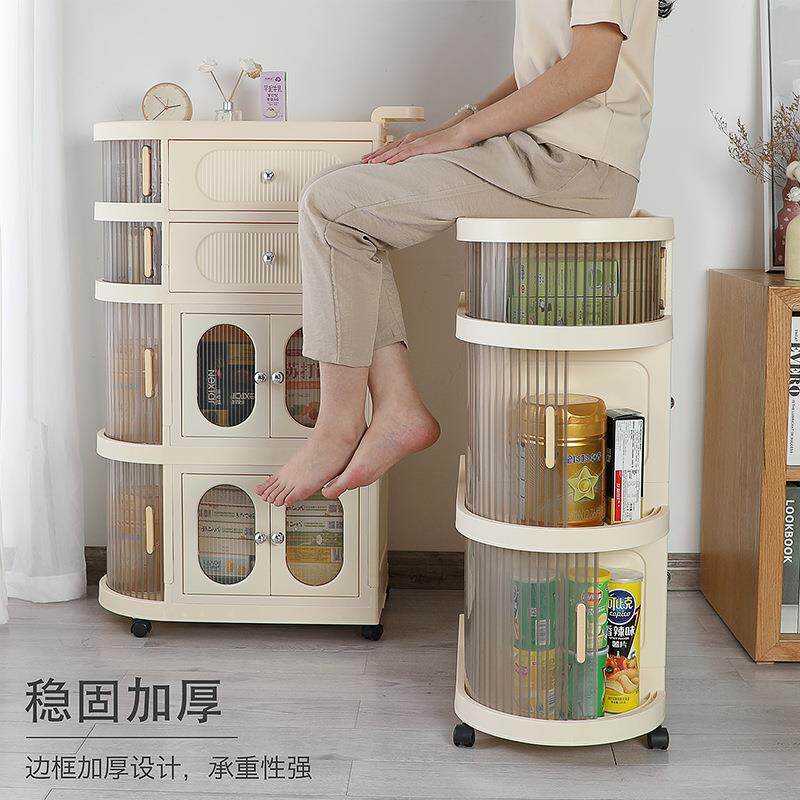 收纳柜抽屉储物家用多层免安装书本杂物整理柜可移动置物架小推车