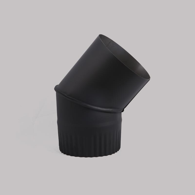 直销澳洲纽波特真火壁炉取暖器专用304不锈钢烟45度原色弯头