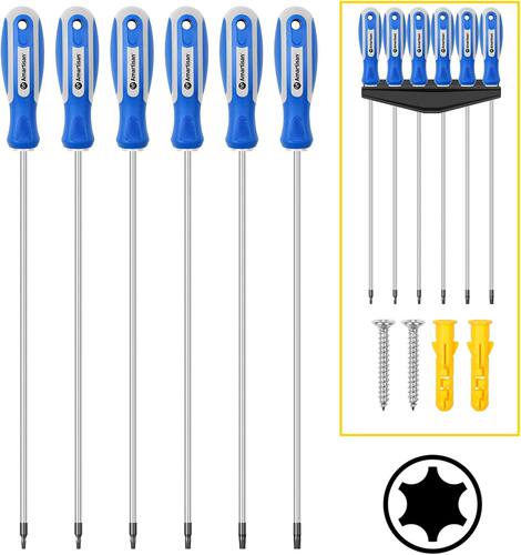 6件套超长梅花螺丝刀组T10-T30磁性螺丝刀工具一件起售