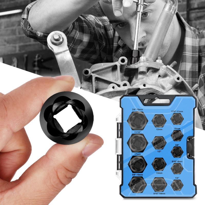 螺母取出器破损防盗螺丝拆卸流氓反牙套筒生锈断丝取出器汽修工具